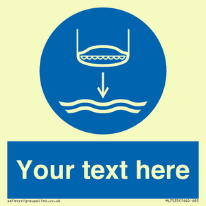 Custom Lower lifeboat to the water in launch sequence